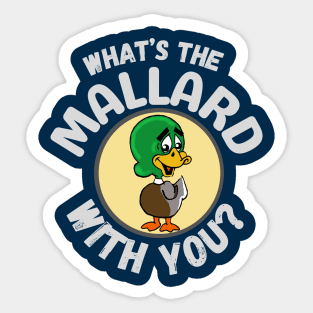 Funny Mallard Duck Bird cartoon Frit-Tees Sticker